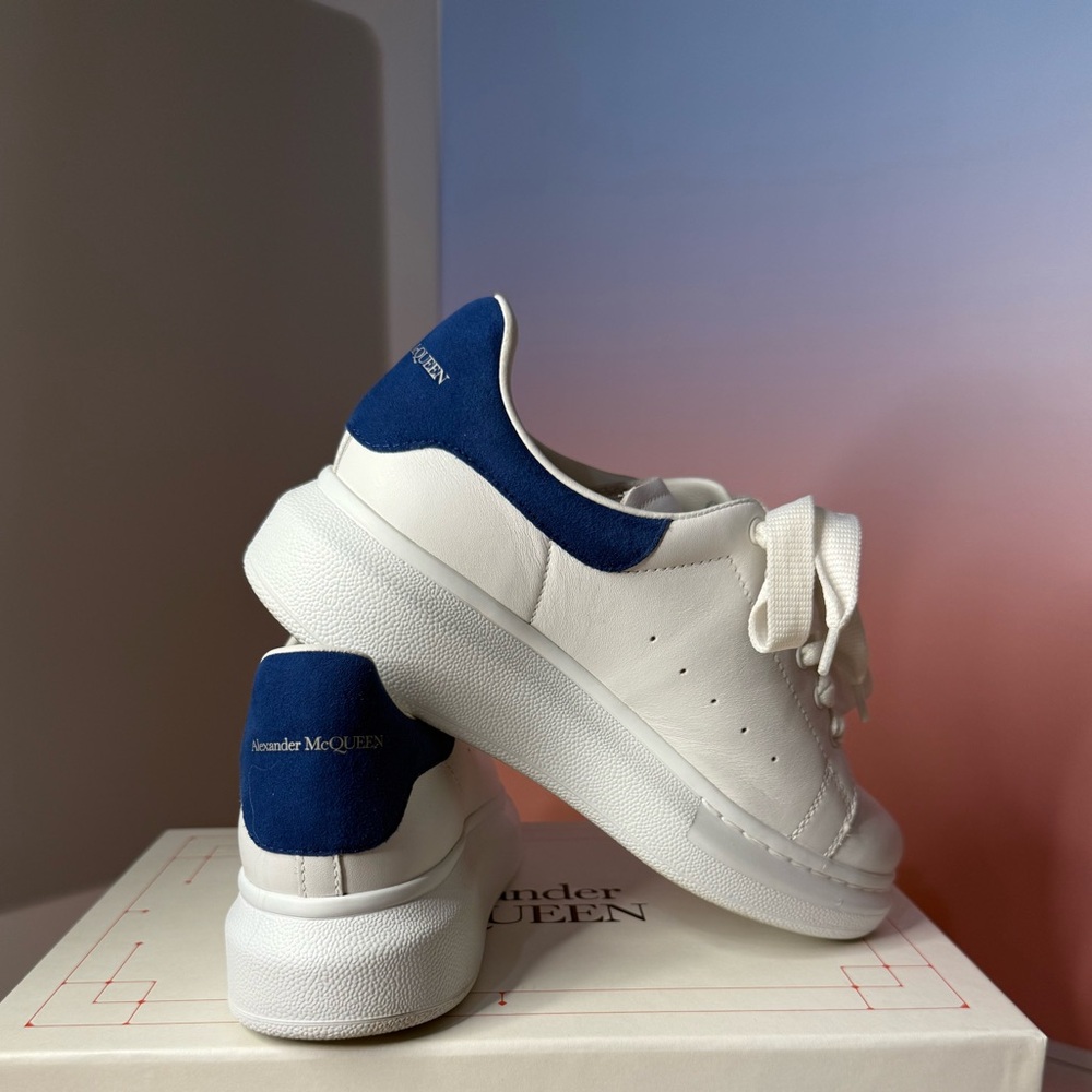 Alexander McQueen White and Blue  Kid’s Sneakers